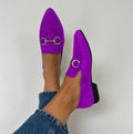 Womens Pointed Toe Suede Mules