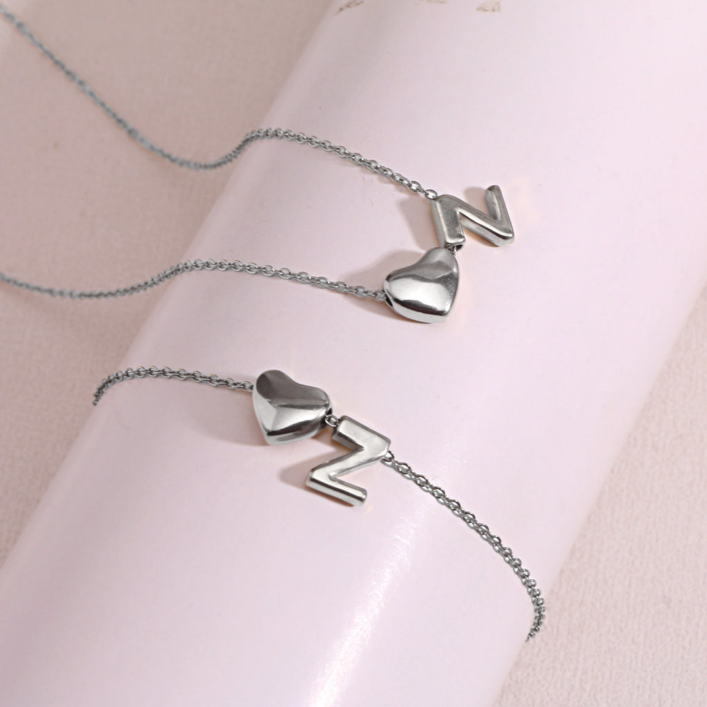 Heart Pendant Titanium Steel Necklace