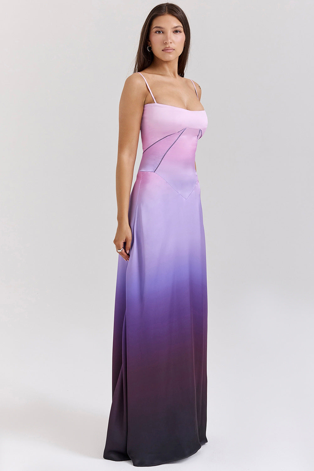 Womens Sling Backless Long Dress