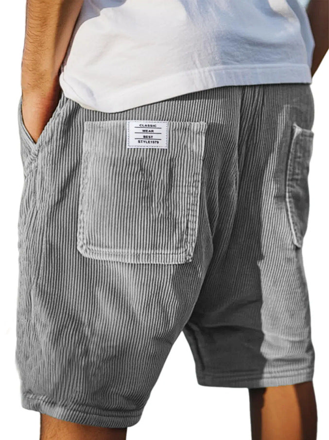 New Style Cross-Border Foreign Trade Men's Fashion American-Style Multi-Pocket Vintage Corduroy Shorts