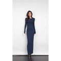 Solid Color Long Sleeve Slim Fit Dress