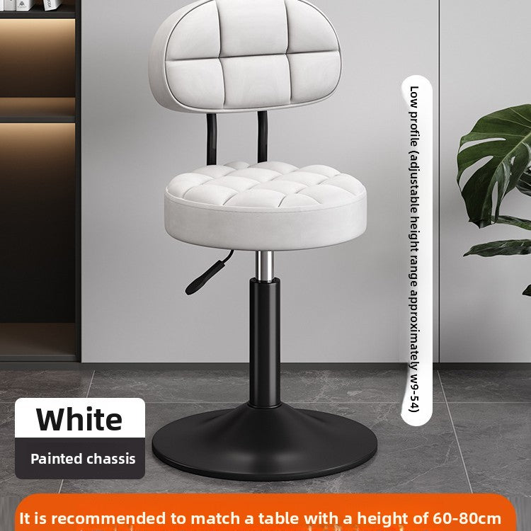 Adjustable Height Swivel Bar Stool with Backrest