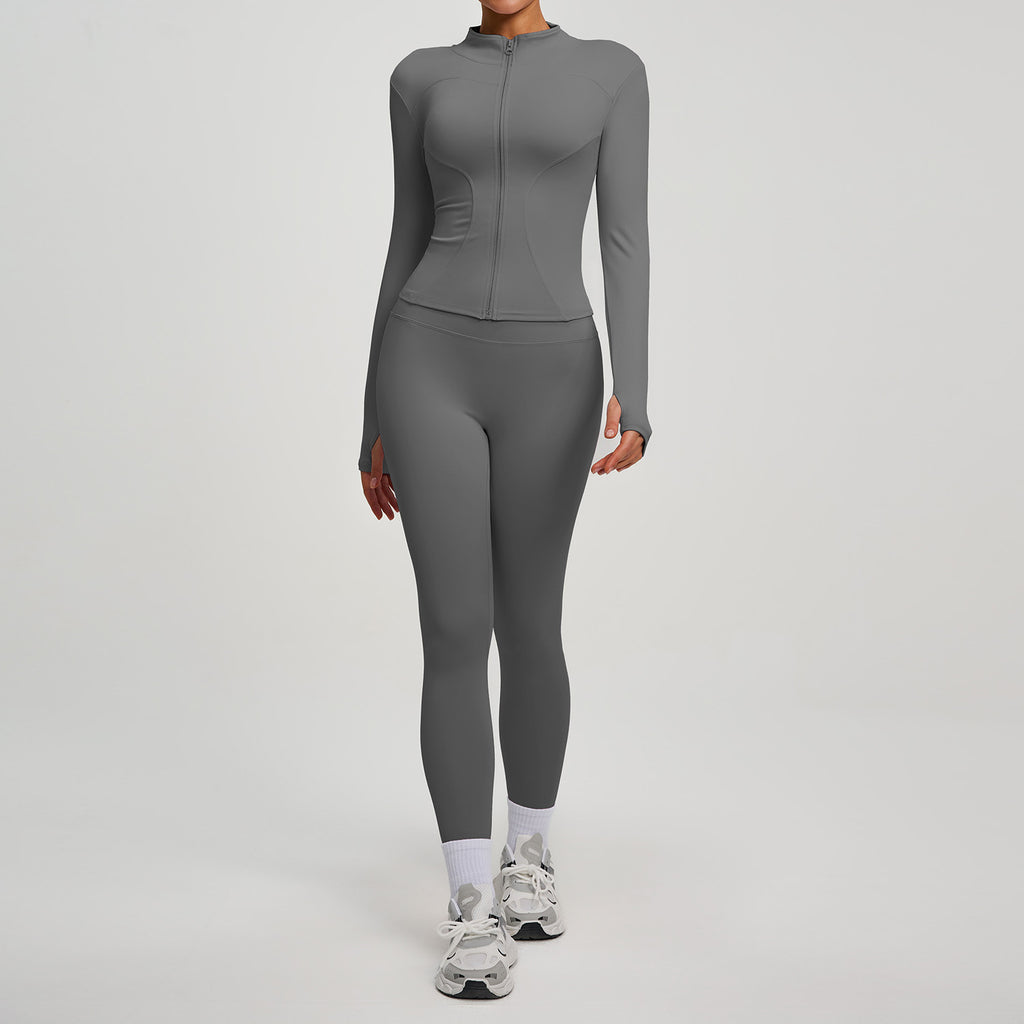 Lady's high-waisted yoga workout outfit