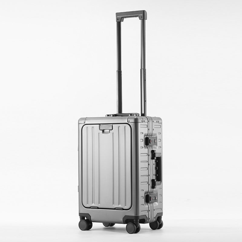 Front Opening Aluminum Magnesium Alloy Suitcase