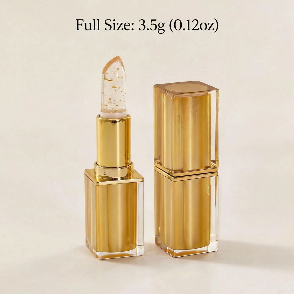 Gold foil thermochromic lipstick