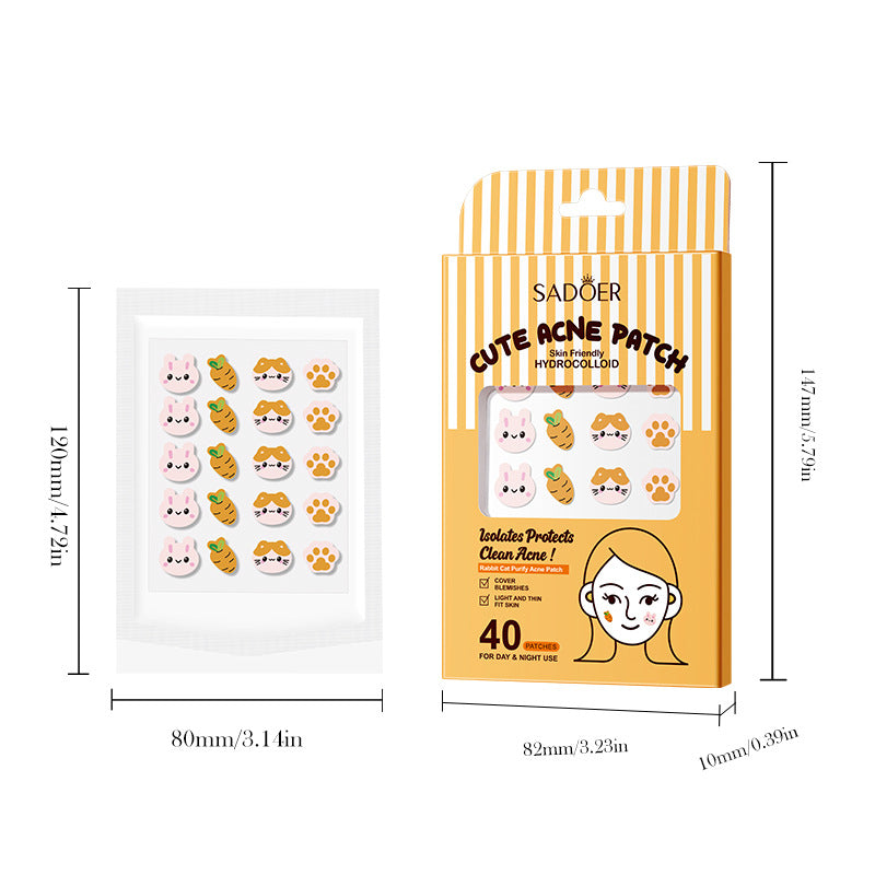 Rabbit and Cat Acne Patches 40 Pieces  Acne Patches
