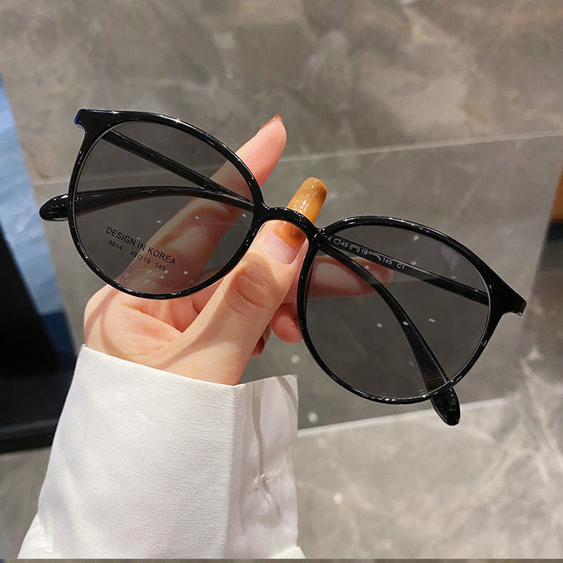 Korean Style Photochromic Oval Glasses