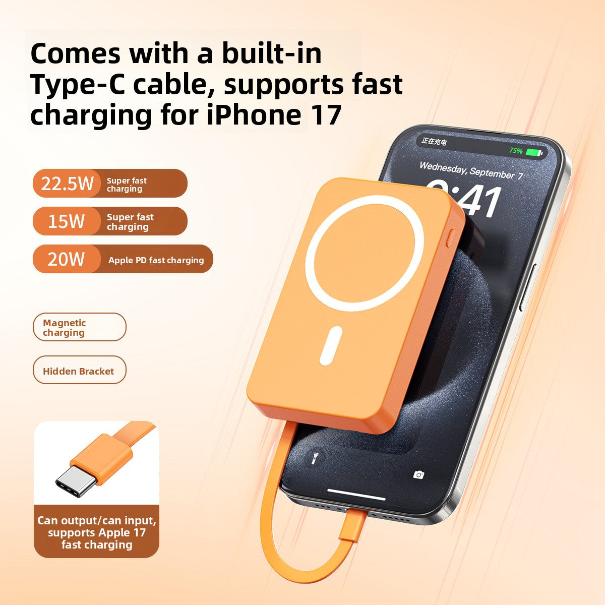 20000mAh Wireless Power Bank with Fast Charging