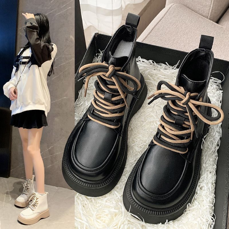 Women's Round Toe Thick Sole Short Boots