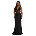 Elegant lace V-neck backless sleeveless long dress