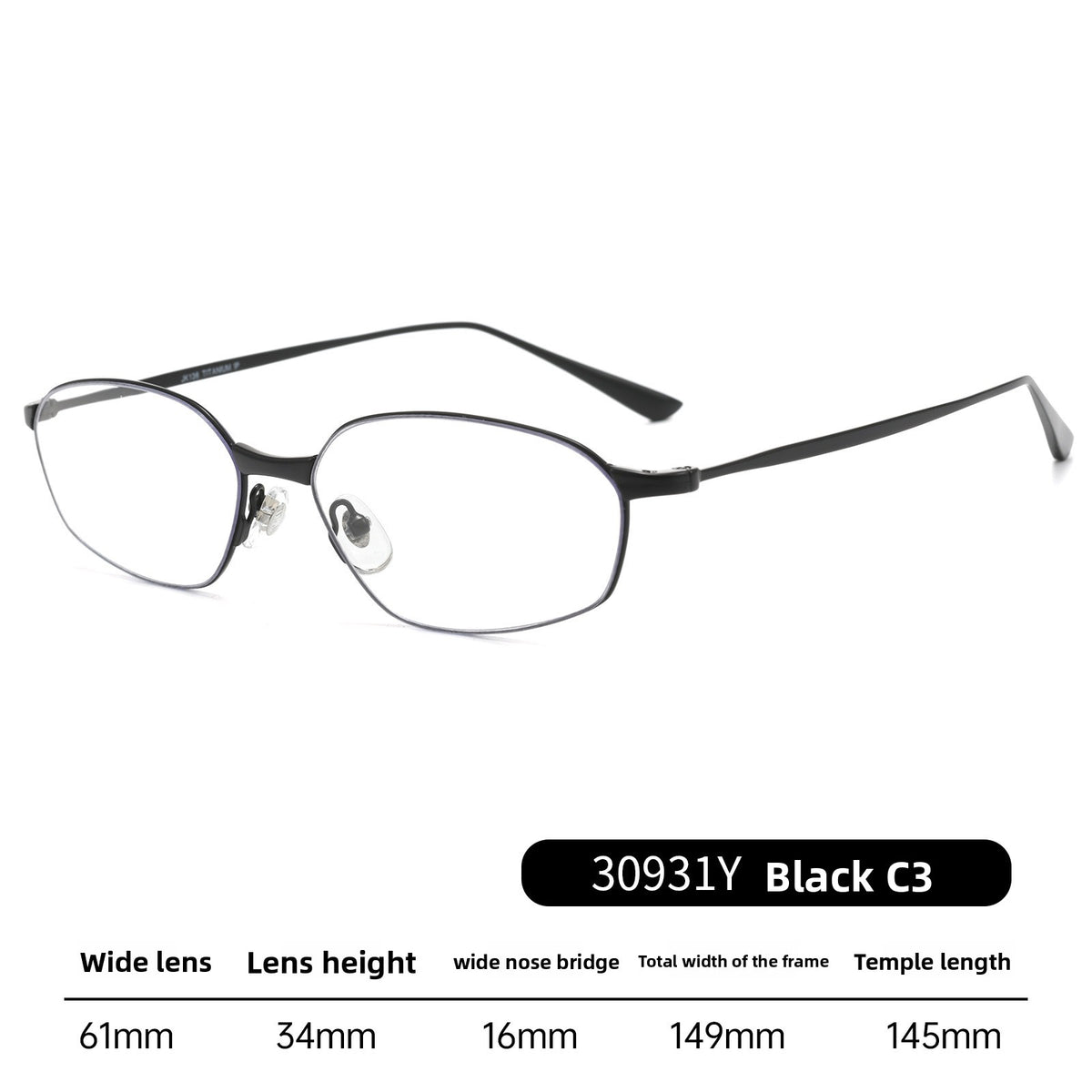Women's Titanium Cat-Eye Anti-Blue Light Optical Glasses Frame