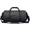 Portable folding bag with separate dry and wet compartments