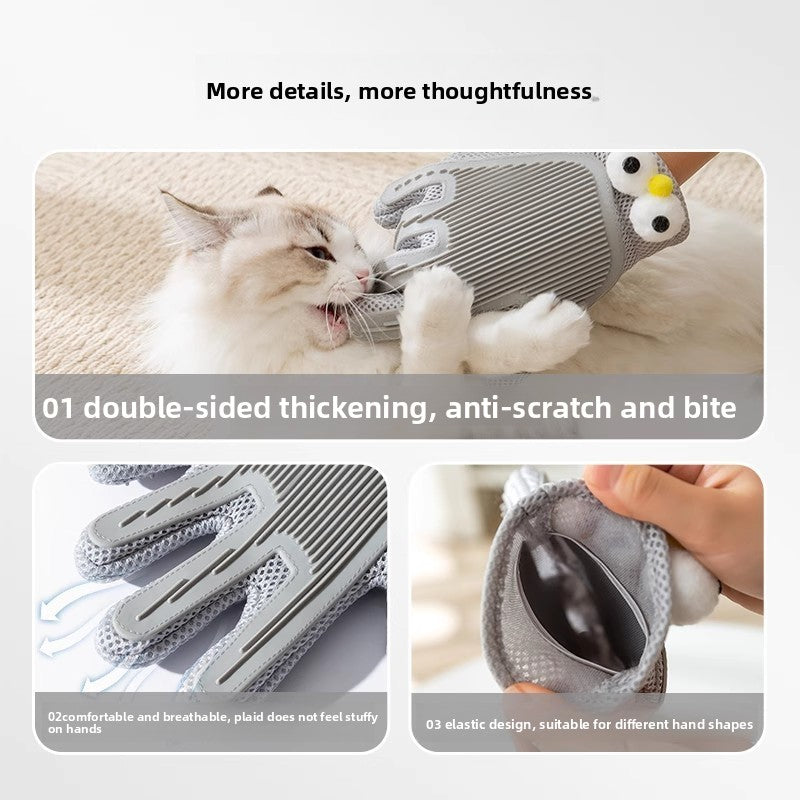 Pet Grooming Gloves for Cats and Dogs
