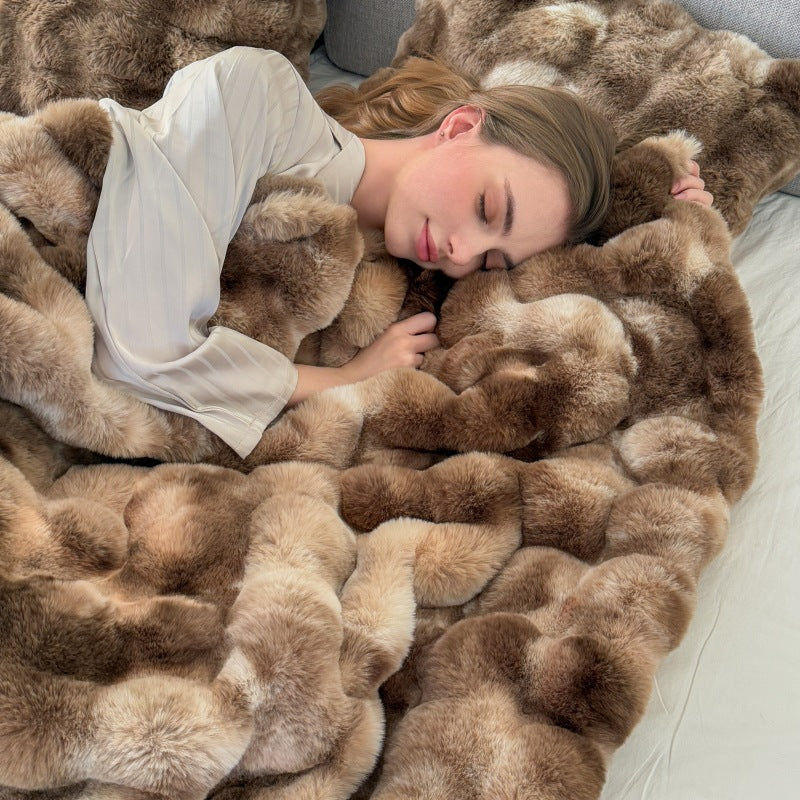 Double-Sided Tie-Dye Velvet Blanket