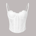 Women's Lace Fishbone Camisole Push-Up Slim Fit Top