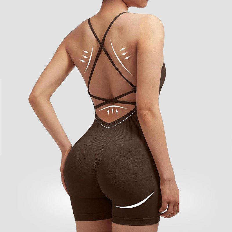Women's Yoga Jumpsuit with Shorts