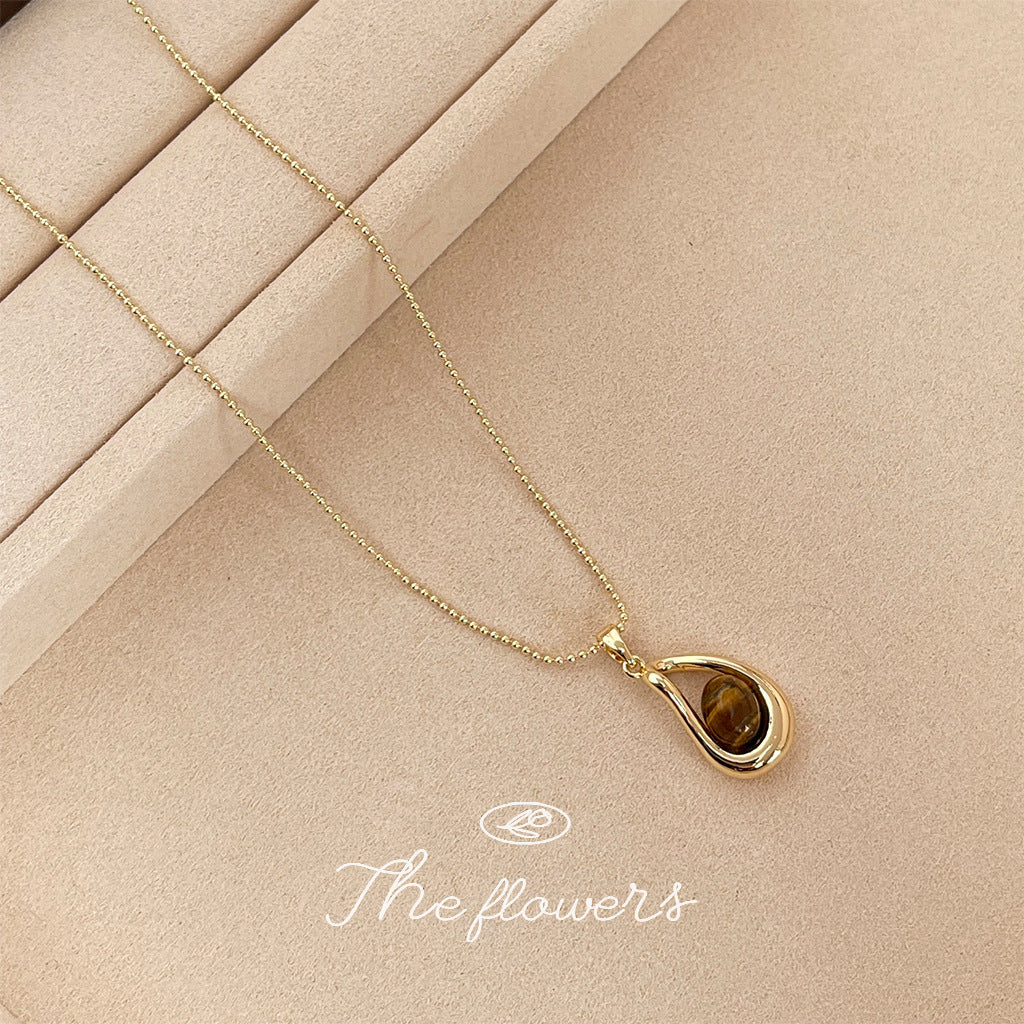 Fashion Gold Plated Tiger Eye Necklace