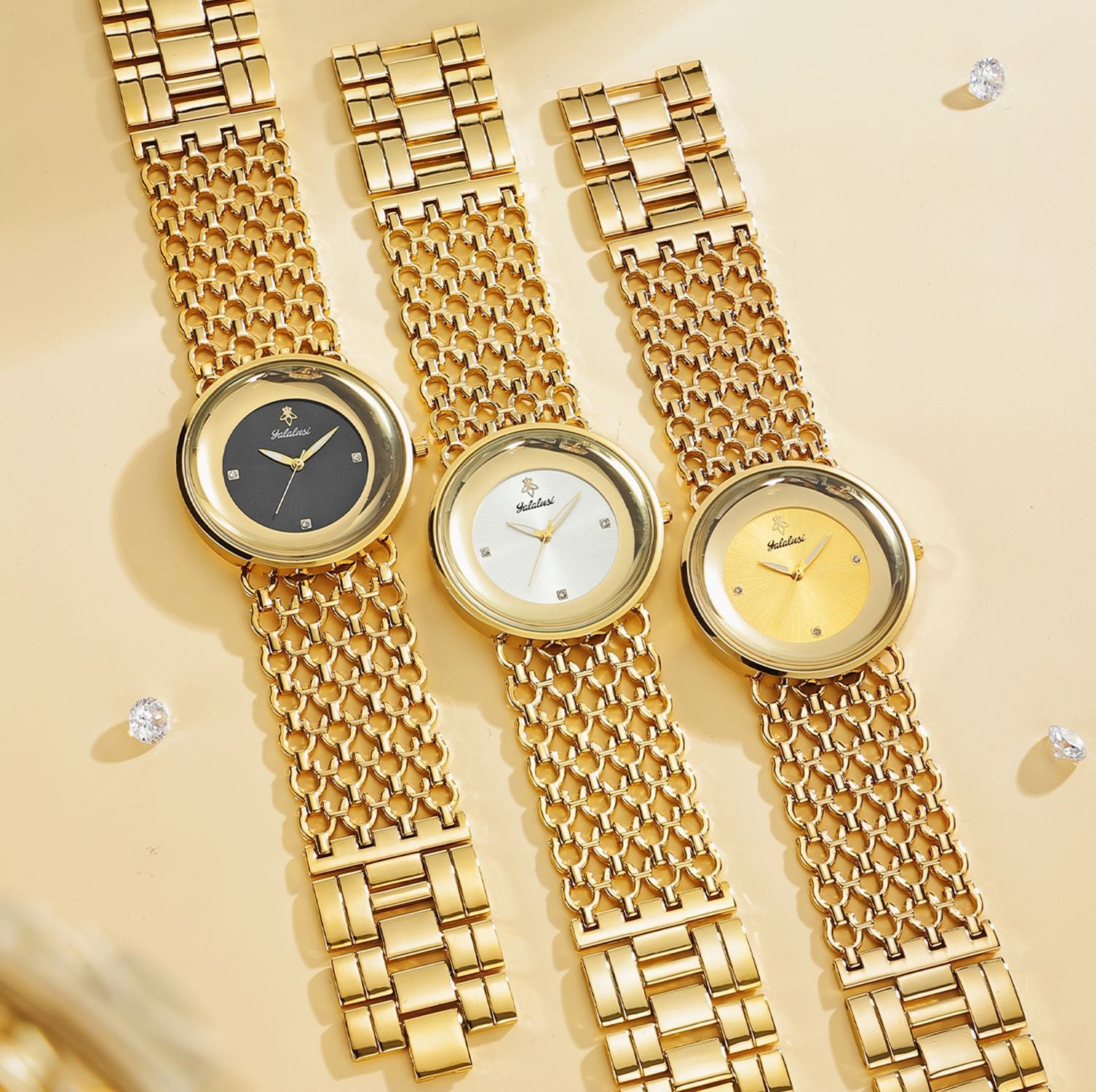 Yalalusi Luxury Women Watch with Hollow Strap