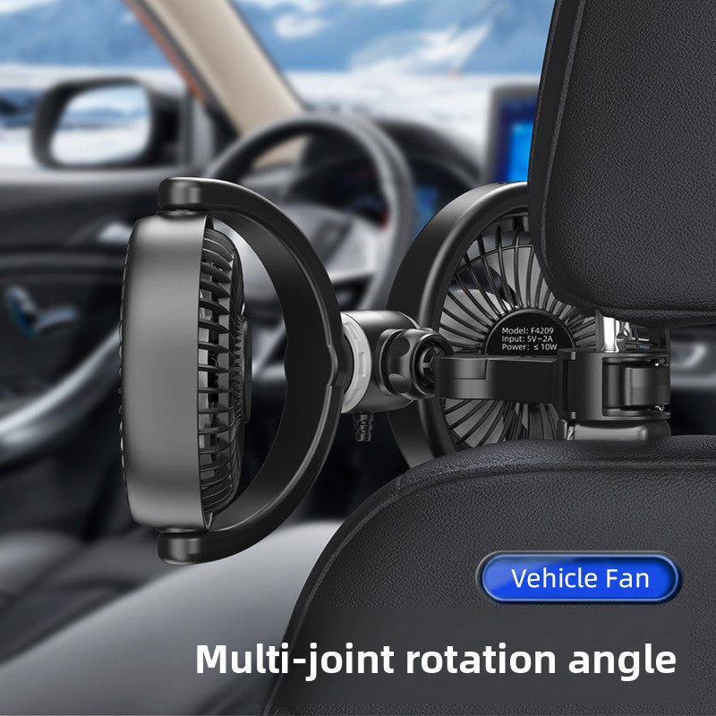 Dual Head USB Car Rear Seat Fan