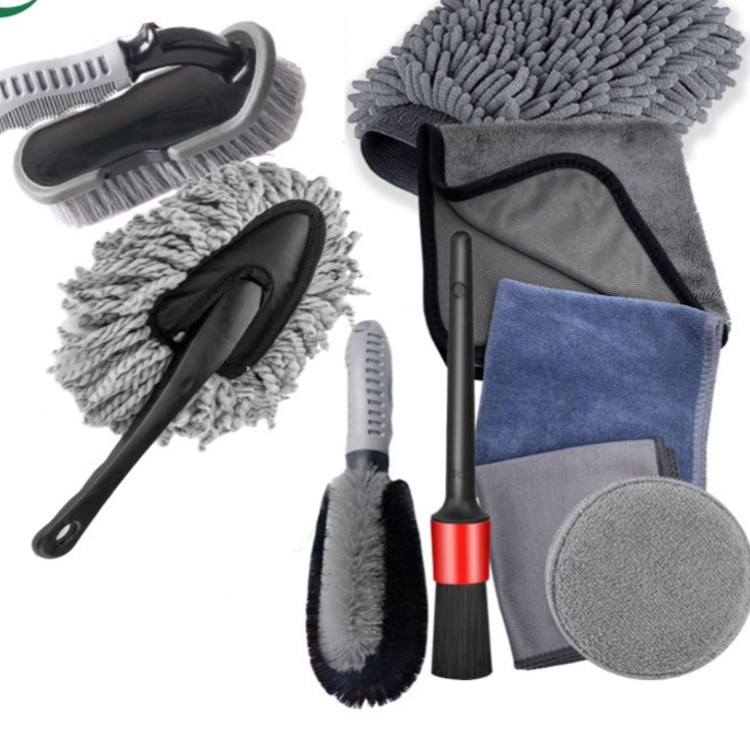 9-Piece Car Wash Kit with Microfiber Towels and Gloves