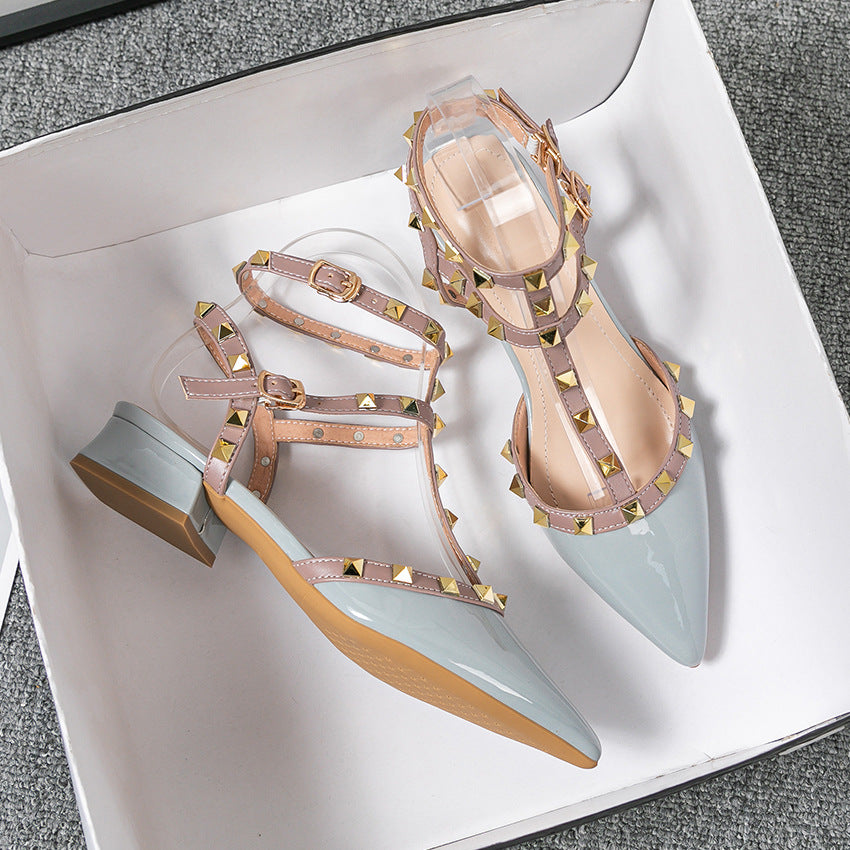 Women's Pointed Toe Mid-Heel Sandals