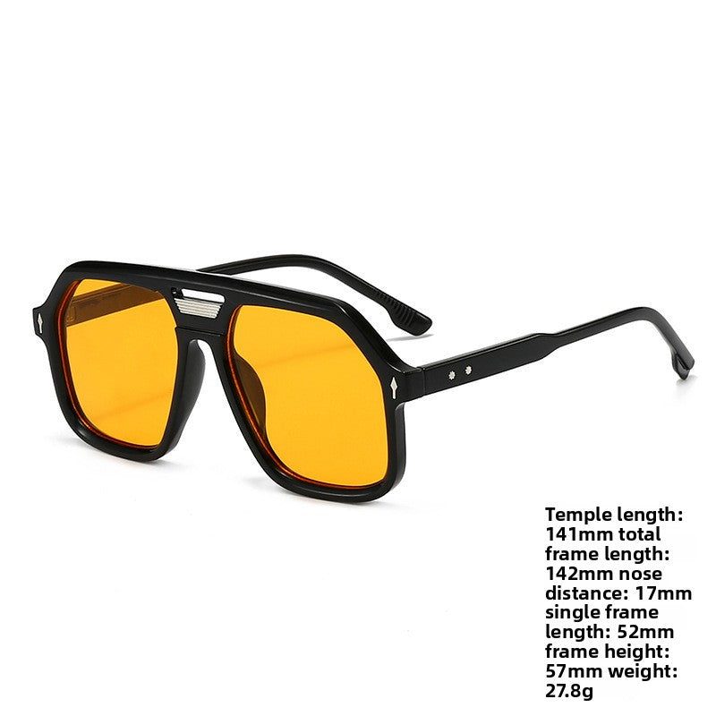 UV400 Protection Square Frame Sunglasses