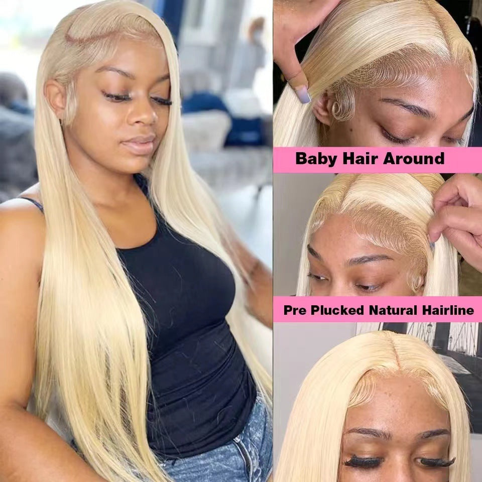 Lace Front Synthetic Wig Long Straight Hair with Air Bangs