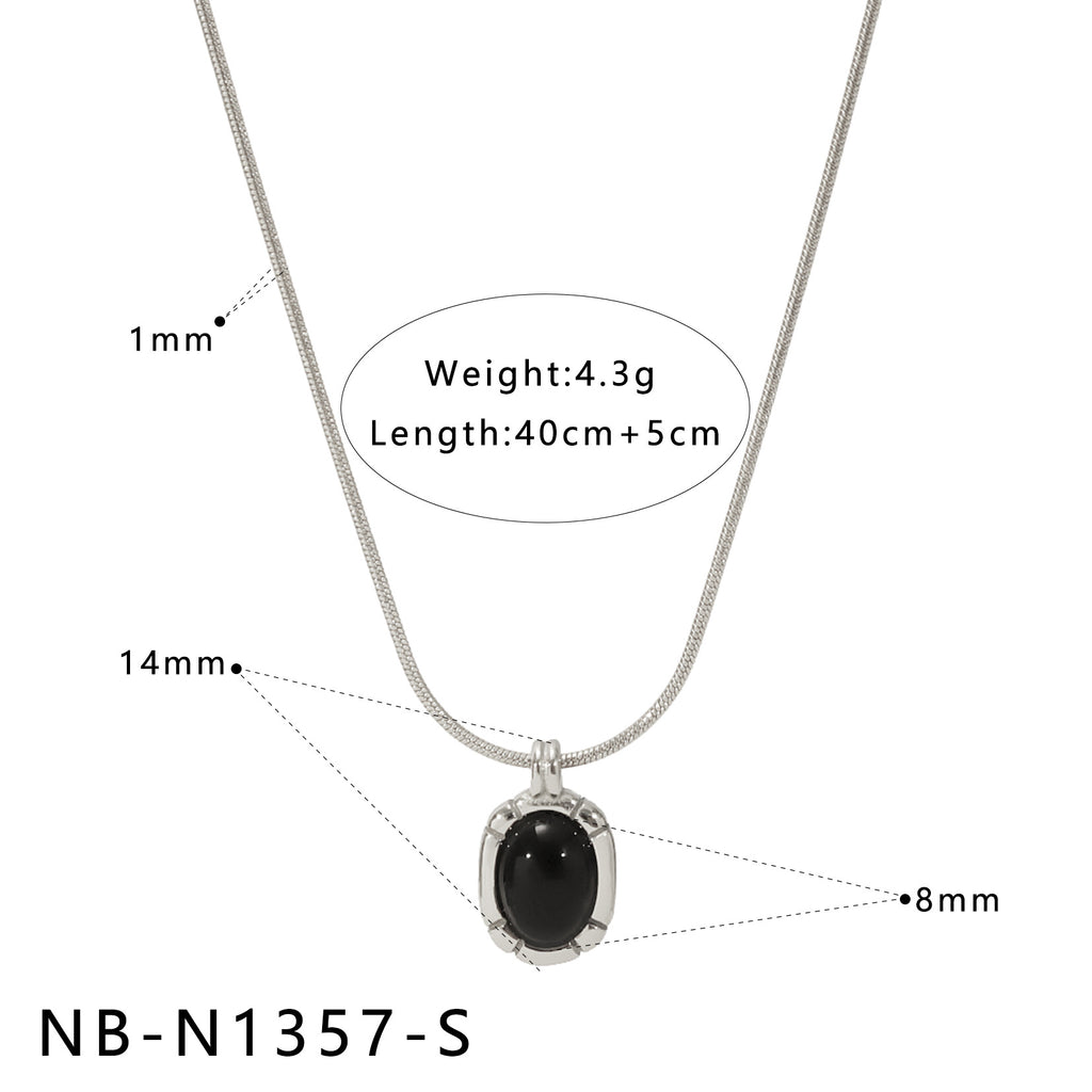 Natural White Mother-Of-Pearl Pendant Necklace