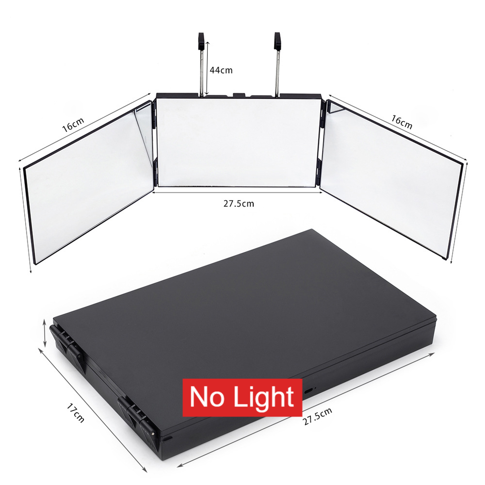 Foldable makeup mirror that can be extended/retracted