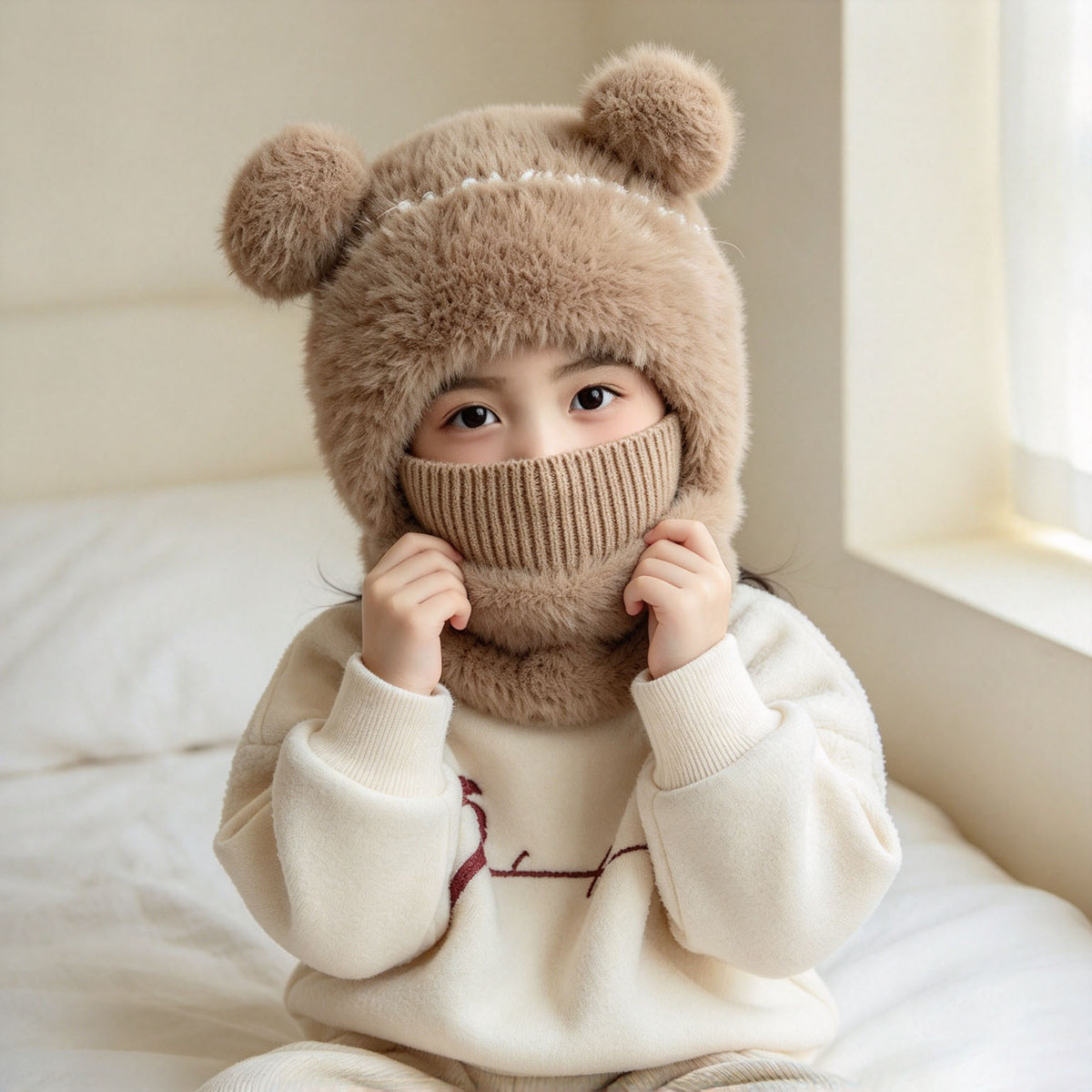 Fluffy Knitted Beanie for Women