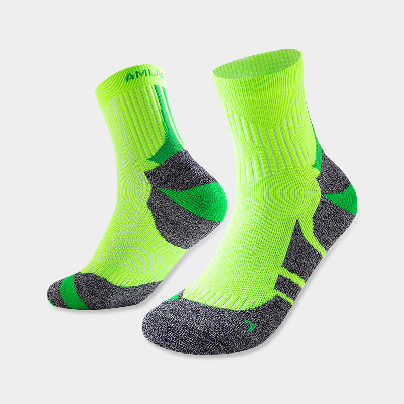 Professional Marathon Running Socks with Anti-Slip Towel Bottom