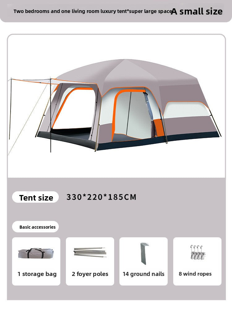 Automatic Two Room Camping Tent for Family Outdoor Use