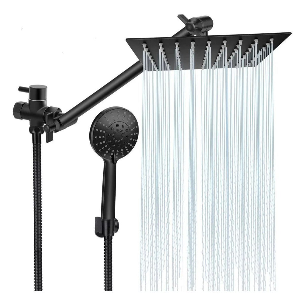 Stainless Steel Shower Set with 8 Functions and Extension Rod