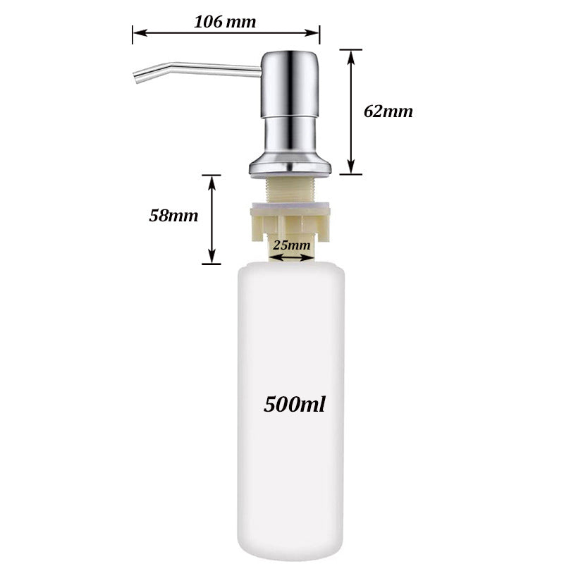 Stainless Steel Wall Mount Hand Press Soap Dispenser