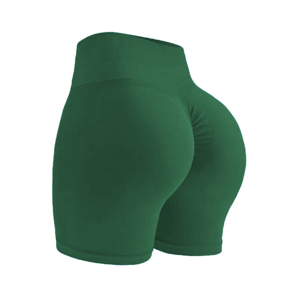 Seamless Knitted High-Waist Fitness Shorts