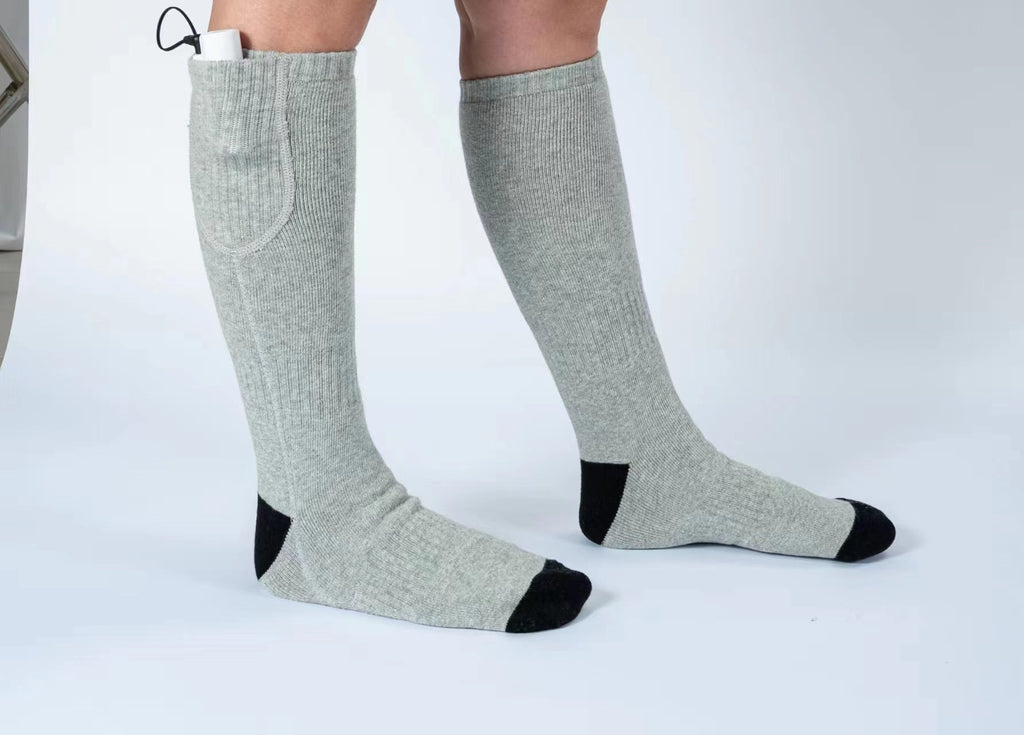 USB Charging Heating Socks Winter Thermal Electric Socks