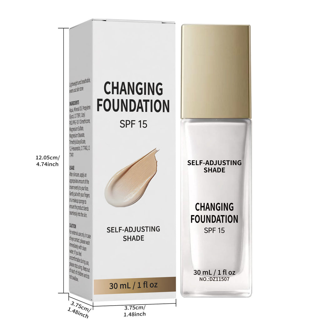 Color Changing Long Lasting Hydrating Liquid Foundation Natural Finish Makeup Base