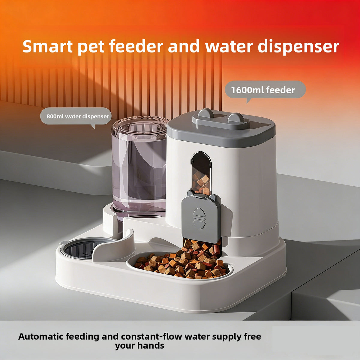 Automatic Pet Food and Water Dispenser