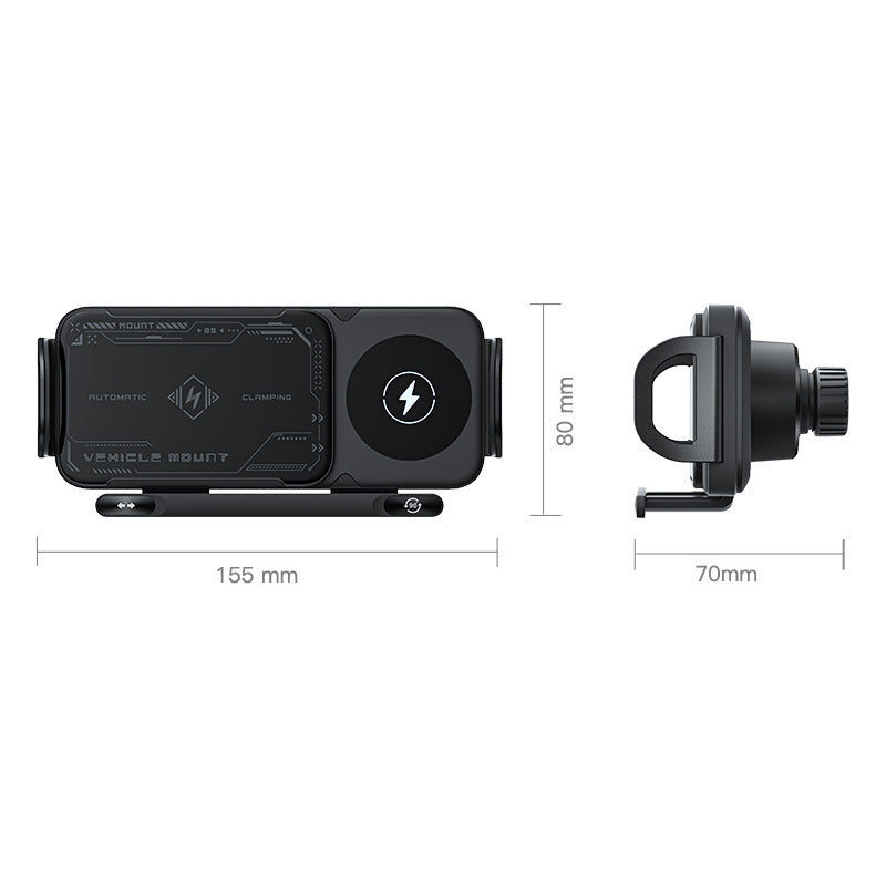 Dual Motor Wireless Car Phone Holder with Rotation