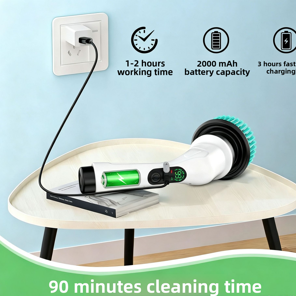 Electric Multifunctional Cleaning Brush with Rotating Heads