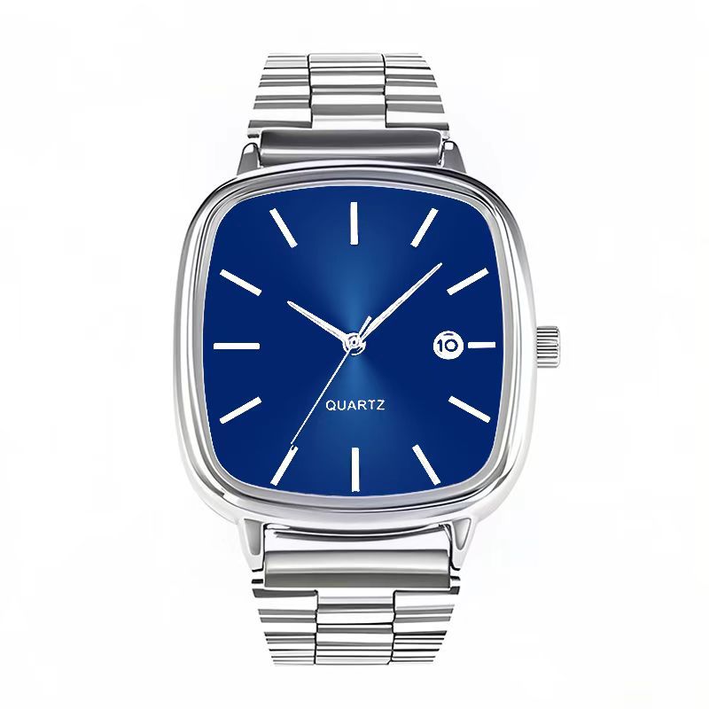 Retro Stainless Steel Square Watch