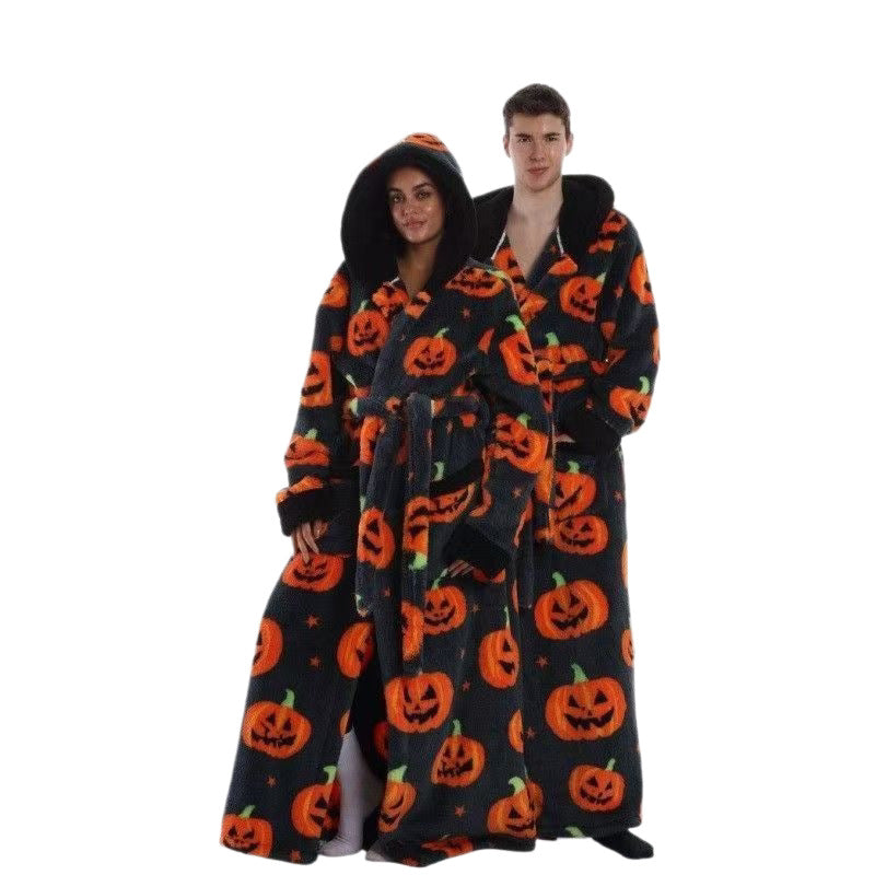 Fleece Bathrobe with Hood