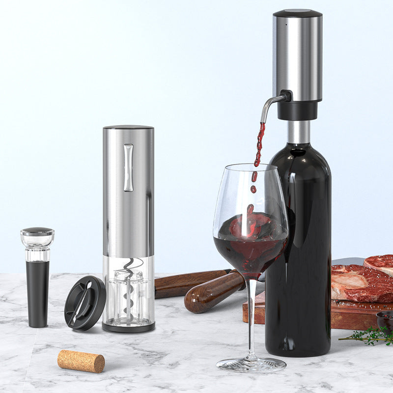 Automatic Electric Wine Opener and Decanter Set