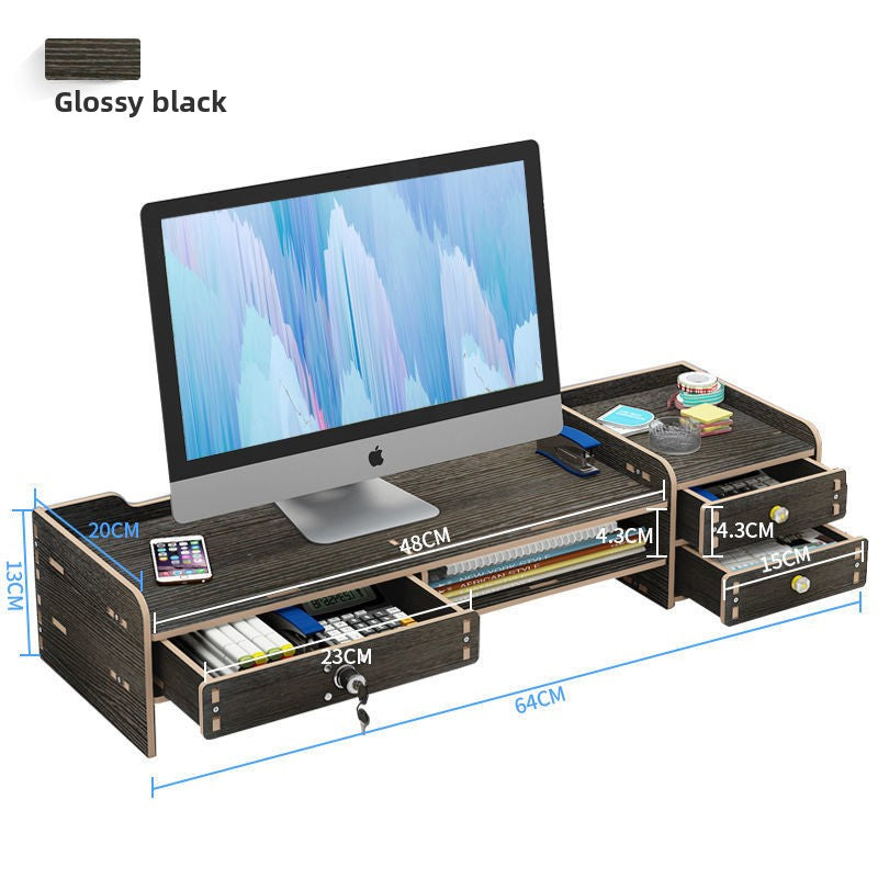 Ergonomic Desktop Rack with Storage Drawers