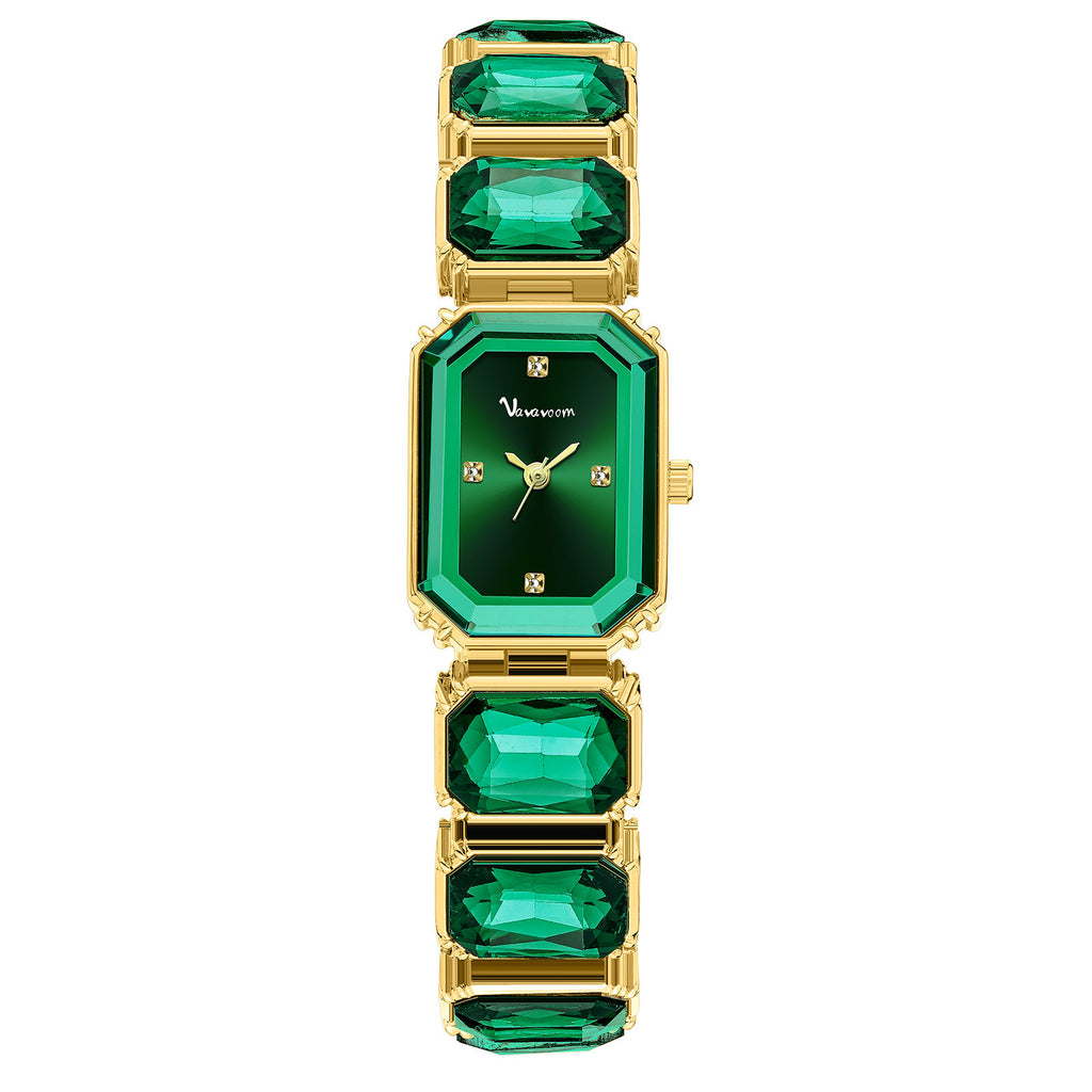 Square-faced quartz women's watch