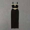 Strapless waist-cinching evening gown