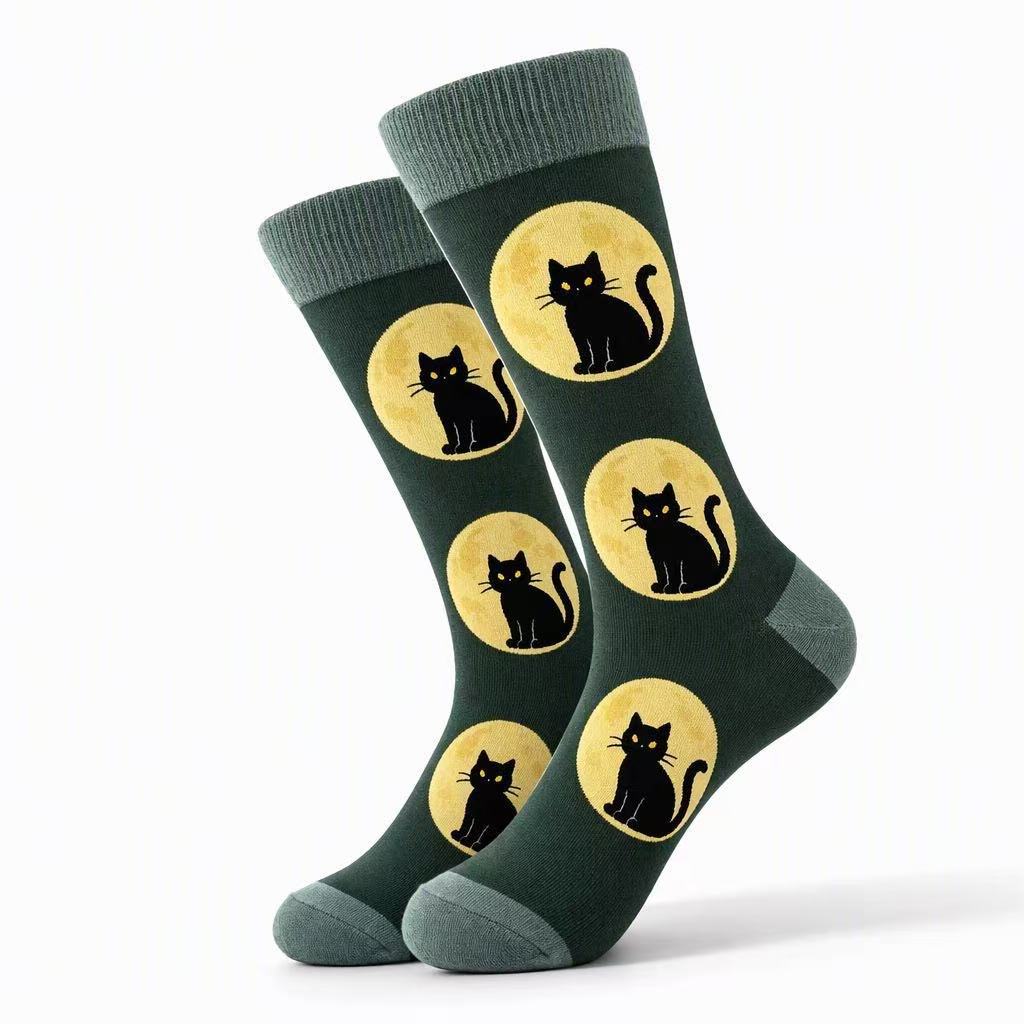 Halloween Themed Mid-Calf Cotton Socks