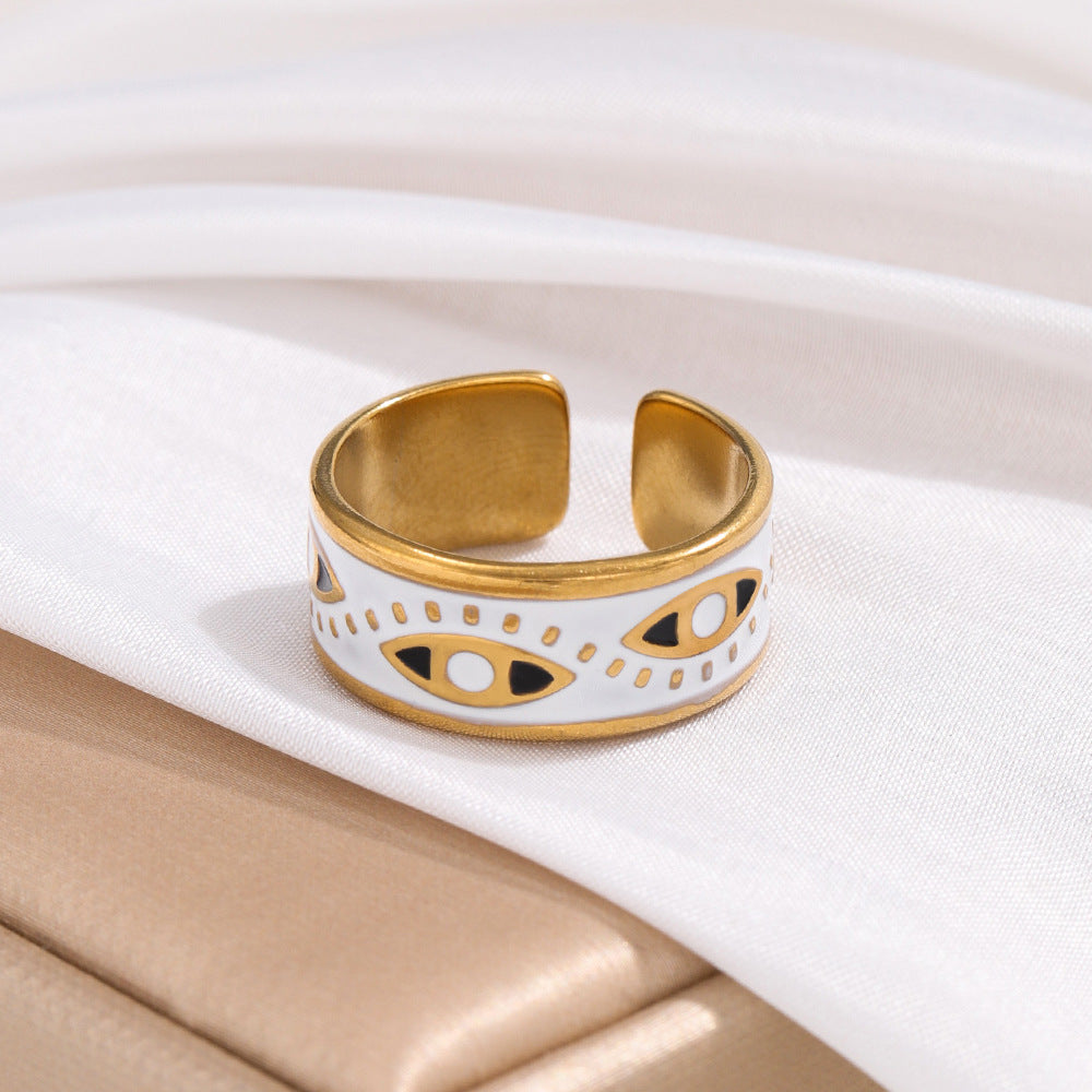 Adjustable Gold Plated Stainless Steel Ring
