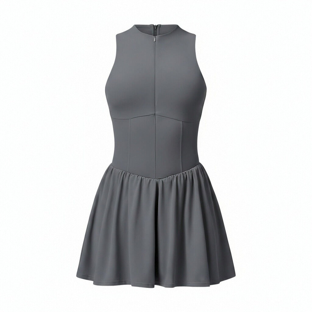 Women's seamless anti-bareback A-line skirt yoga tennis skirt