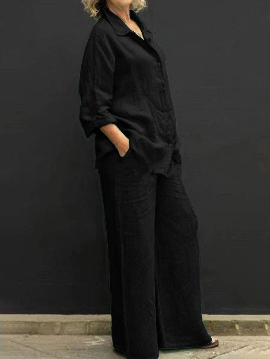 Women's Casual Shirt and Trousers Set